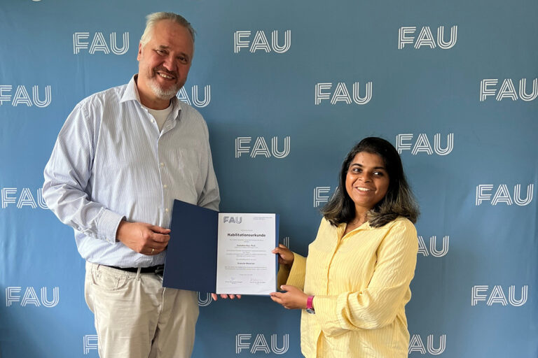 Dr. Sudeshna Roy was awarded the title of Dr. habil. in the field of “Granular Materials.”